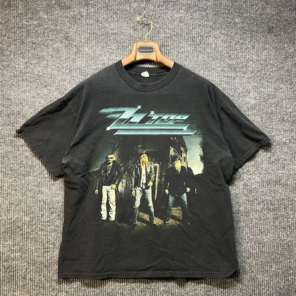 ZZ Top 2011 Tour T Shirt Size Mens‎ XL AAA Tag Black Rock Concert Merch